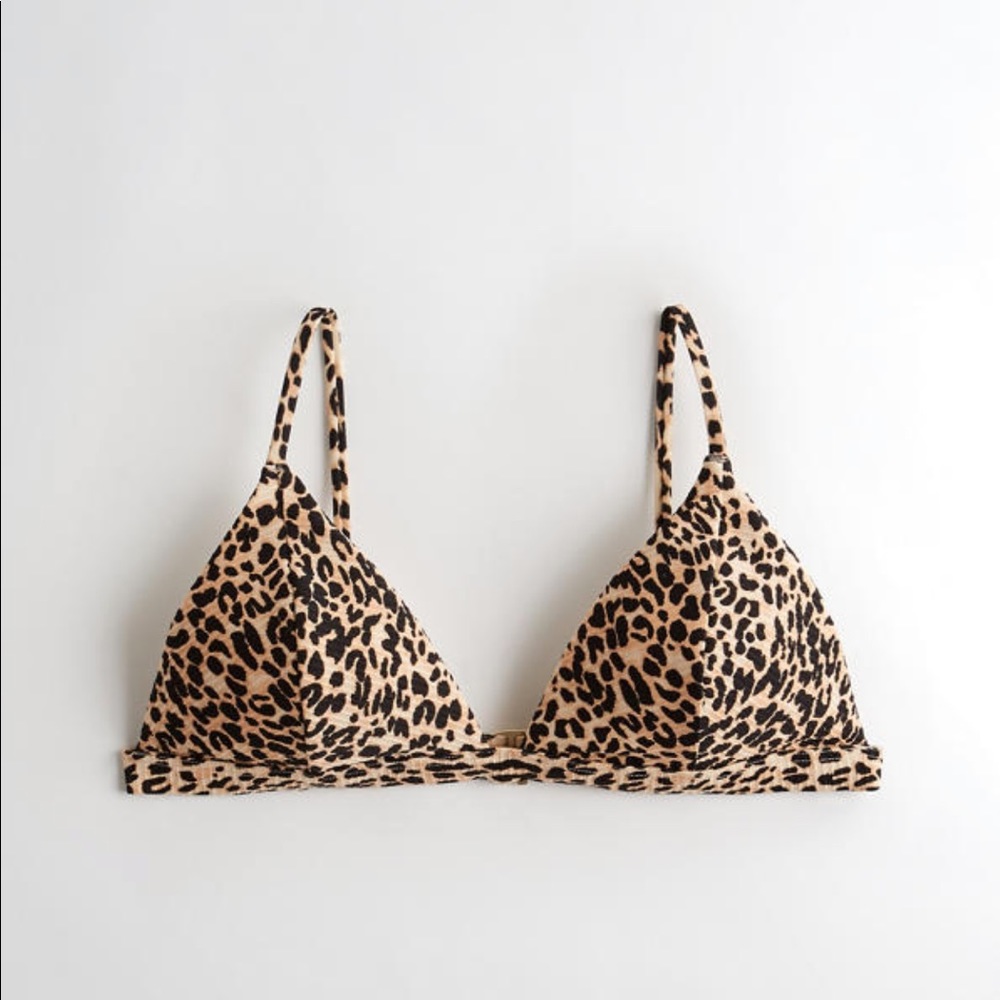 Hollister Cheetah print Bikini Top